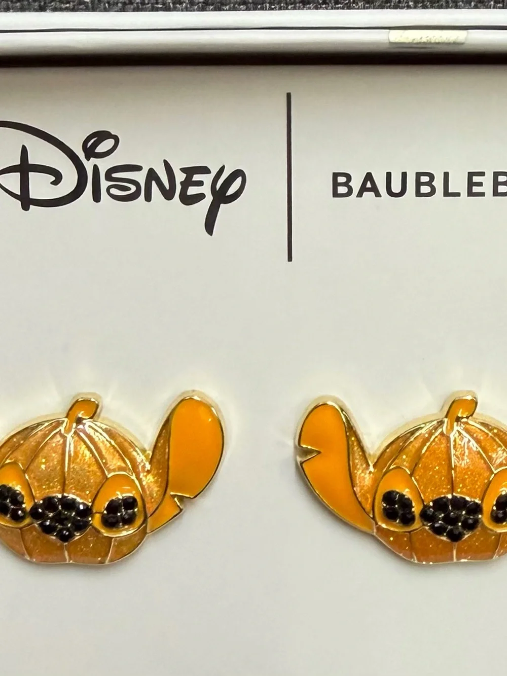 Disney | BaubleBar Disney STITCH Orange Pumpkin Stud Earrings!